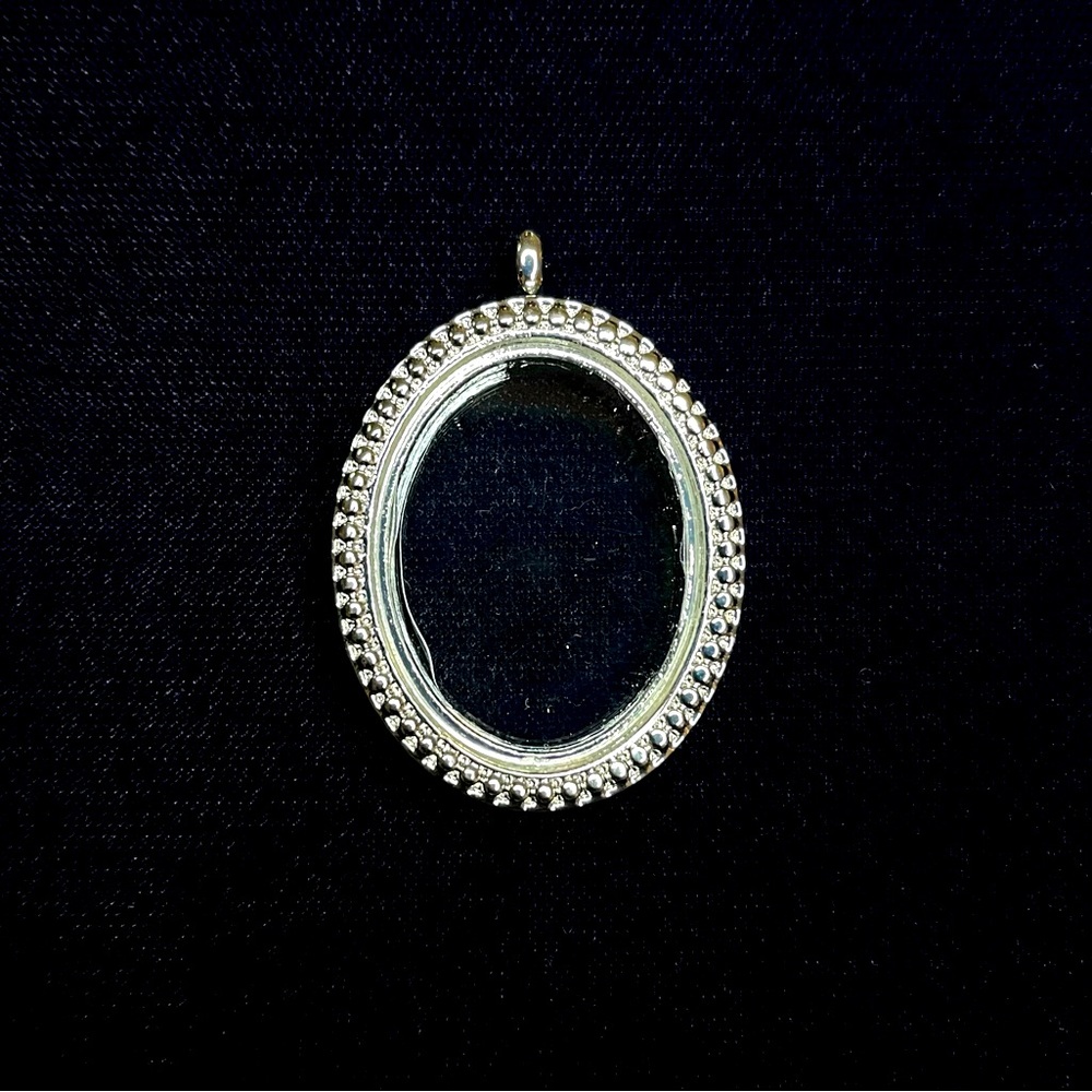 Silver & Gold-Tone Oval Gem Lockets